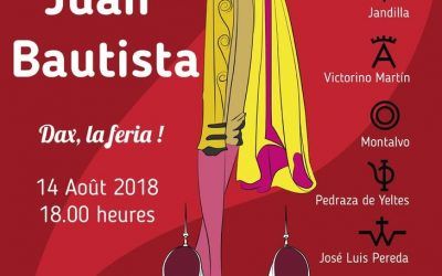 El cartel de los seis para Juan Bautista en Dax, una original obra de Tomás Ondarra