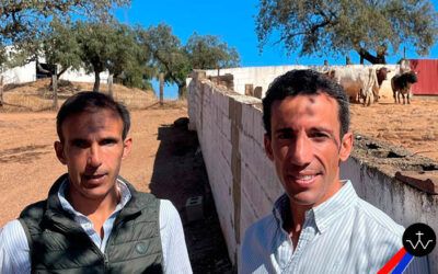“Barba Verde”, que se recupera en la Finca La Dehesilla y pronto pasará a ser un gran semental recibe la visita de José Luis Pereda y David de Miranda