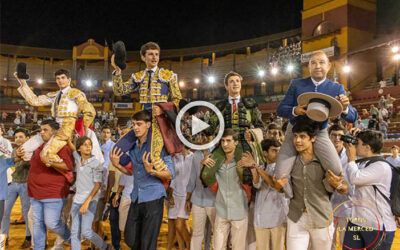 Un gran encierro de D. José Luis Pereda en Huelva propicia la salida en hombros de los tres novilleros 